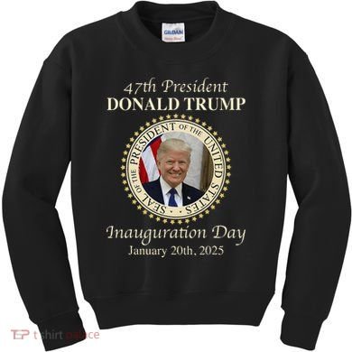 47th President Donald Trump Inauguration 2025 Memorabilia Kids Sweatshirt