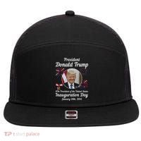 47th President Donald Trump Inauguration Day 7 Panel Mesh Trucker Snapback Hat thumb 0