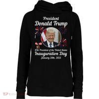 47th President Donald Trump Inauguration Day Womens Funnel Neck Pullover Hood thumb 0