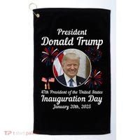 47th President Donald Trump Inauguration Day Golf Towel thumb 0