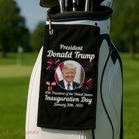 47th President Donald Trump Inauguration Day Golf Towel thumb 2
