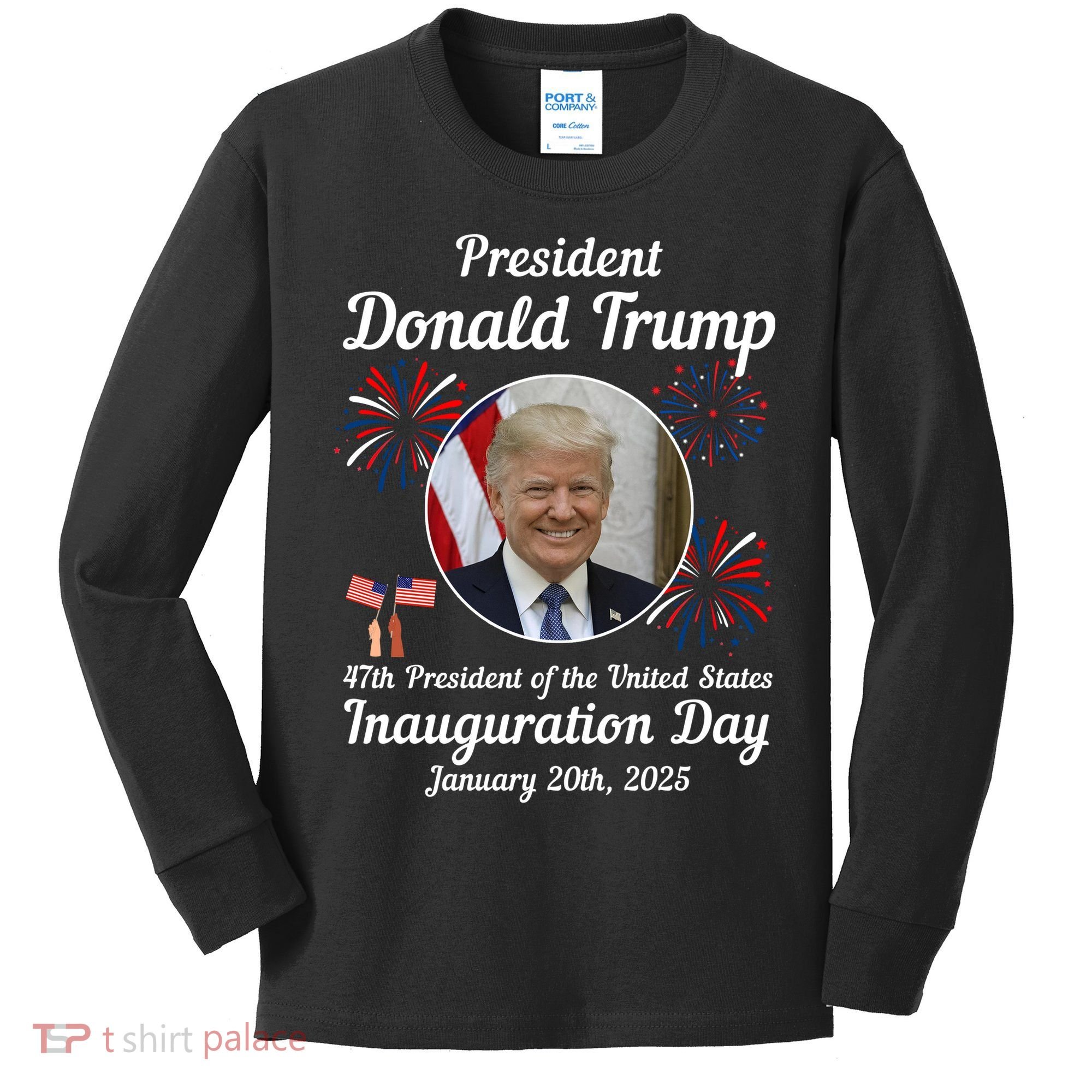 47th President Donald Trump Inauguration Day Kids Long Sleeve Shirt