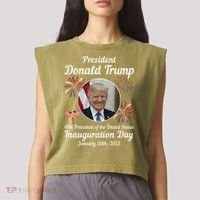 47th President Donald Trump Inauguration Day Garment-Dyed Women's Muscle Tee thumb 2