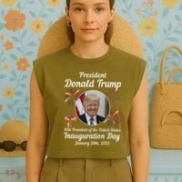 47th President Donald Trump Inauguration Day Garment-Dyed Women's Muscle Tee thumb 4