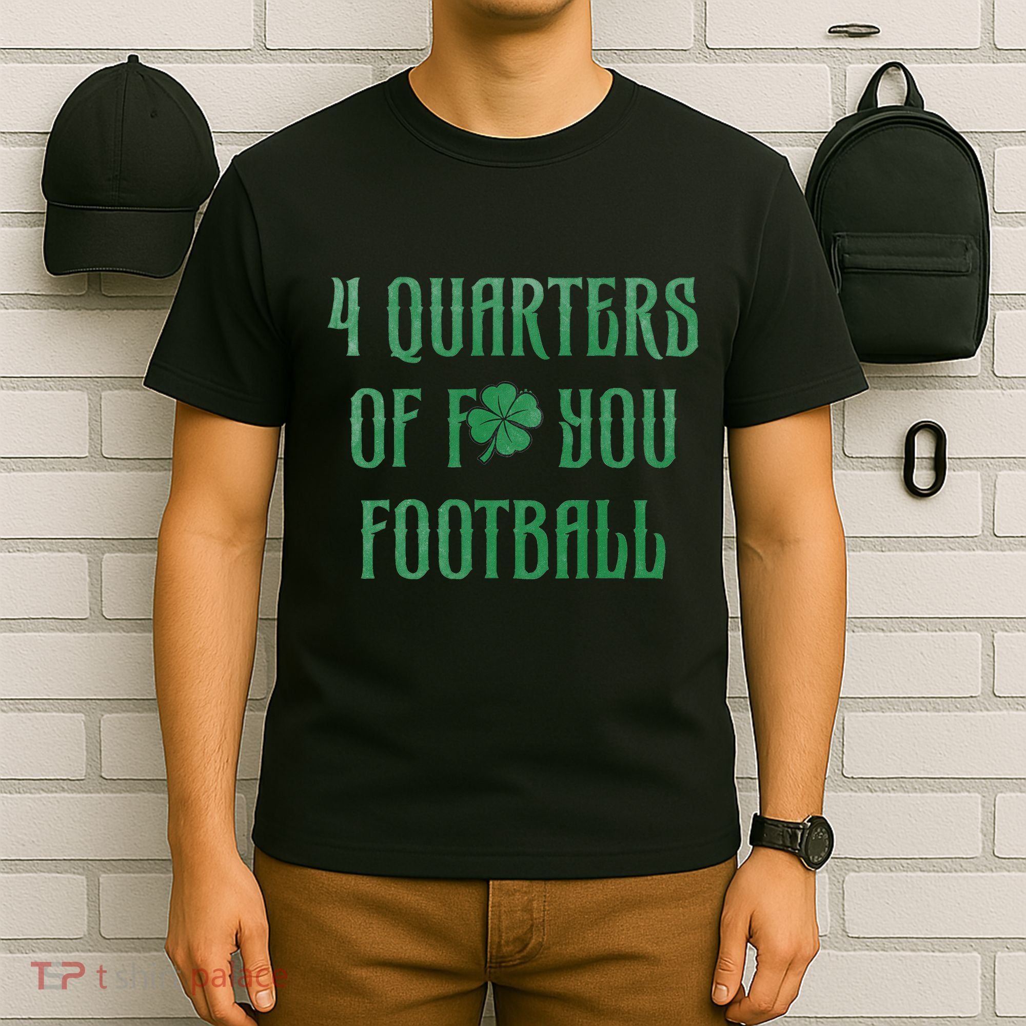 4 Quarters Of F You Football Clover T-Shirt
