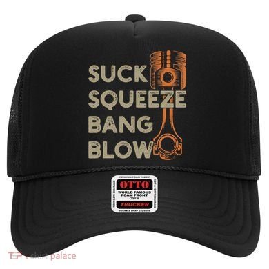 4 Stroke Cycle Suck Squeeze Bang Blow Piston Mechanic Gift Hat