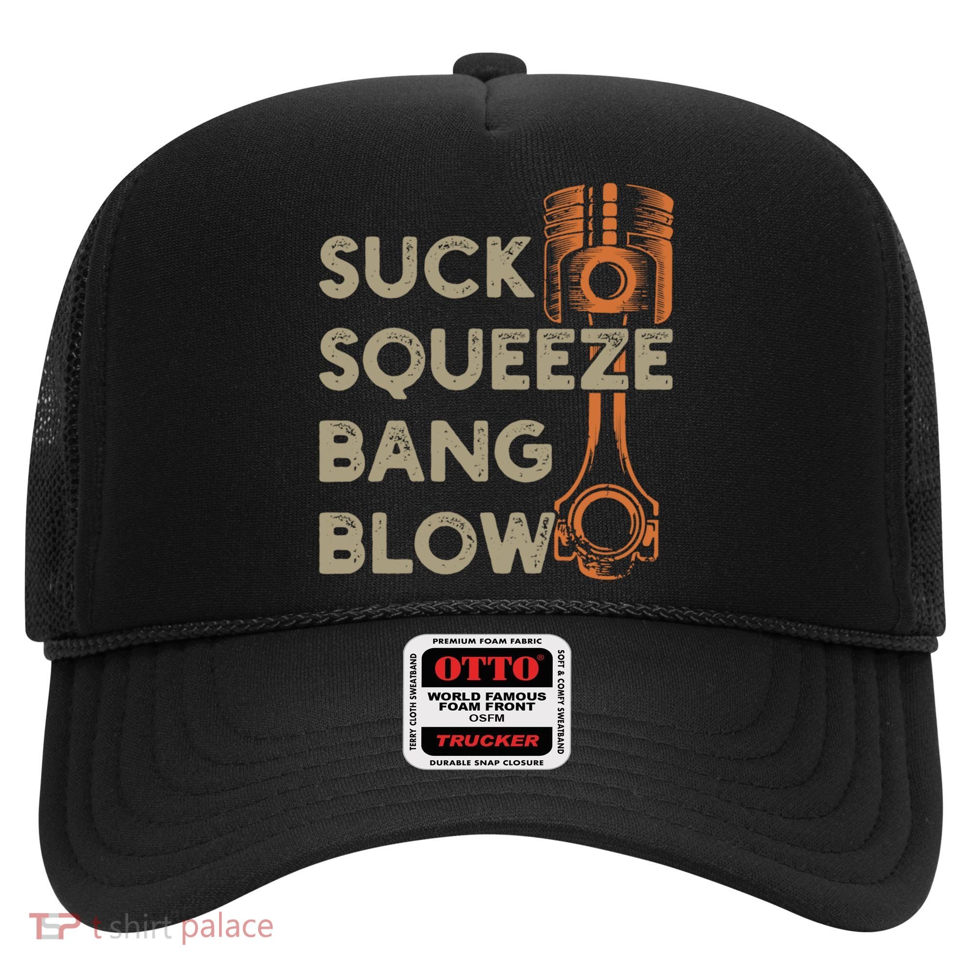 4 Stroke Cycle Suck Squeeze Bang Blow Piston Mechanic Gift Hat