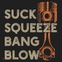 4 Stroke Cycle Suck Squeeze Bang Blow Piston Mechanic Gift Golf Towel thumb 3