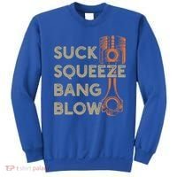 4 Stroke Cycle Suck Squeeze Bang Blow Piston Mechanic Gift Sweatshirt thumb 0