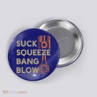 4 Stroke Cycle Suck Squeeze Bang Blow Piston Mechanic Gift Button thumb 0
