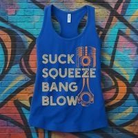 4 Stroke Cycle Suck Squeeze Bang Blow Piston Mechanic Gift Women's Tank Top thumb 3