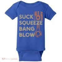 4 Stroke Cycle Suck Squeeze Bang Blow Piston Mechanic Gift Baby Bodysuit thumb 0
