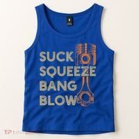 4 Stroke Cycle Suck Squeeze Bang Blow Piston Mechanic Gift Tank Top thumb 2