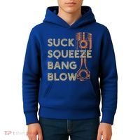 4 Stroke Cycle Suck Squeeze Bang Blow Piston Mechanic Gift Kids Hoodie thumb 4