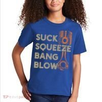 4 Stroke Cycle Suck Squeeze Bang Blow Piston Mechanic Gift Kids T-Shirt thumb 2