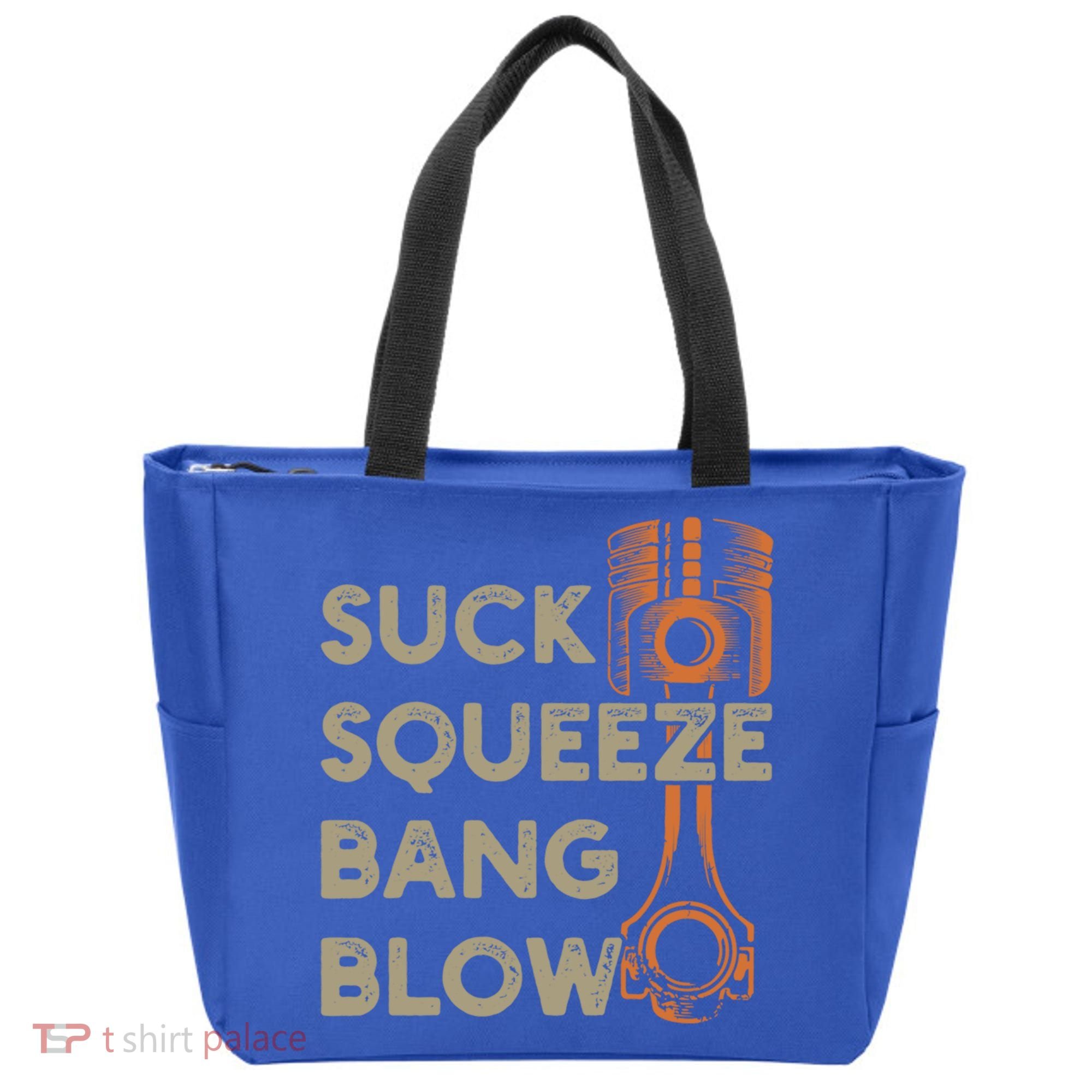 4 Stroke Cycle Suck Squeeze Bang Blow Piston Mechanic Gift Tote Bag