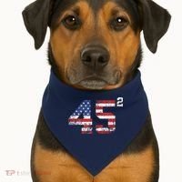45 Squared Trump 2024 USA-Made Doggie Bandana thumb 1
