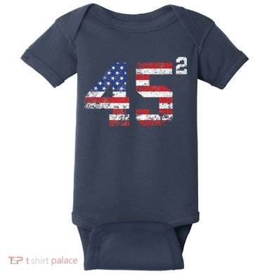 45 Squared Trump 2024 Baby Bodysuit