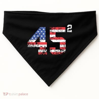 45 Squared Trump 2024 Second Term Usa Vintage USA-Made Doggie Bandana