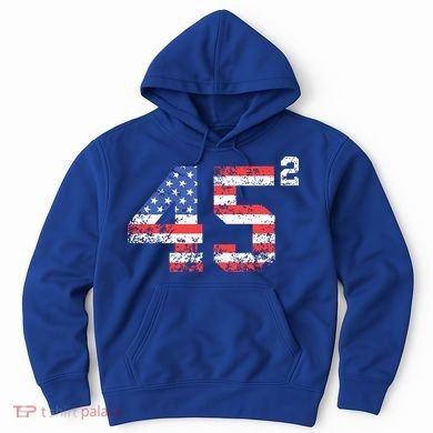 45 Squared Trump 2024 Second Term Usa Vintage Hoodie