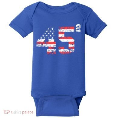 45 Squared Trump 2024 Second Term Usa Vintage Baby Bodysuit