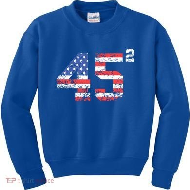 45 Squared Trump 2024 Second Term Usa Vintage Kids Sweatshirt
