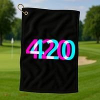420 Stoner Weed Cannabis Marijuana Kush Joint Golf Towel thumb 1