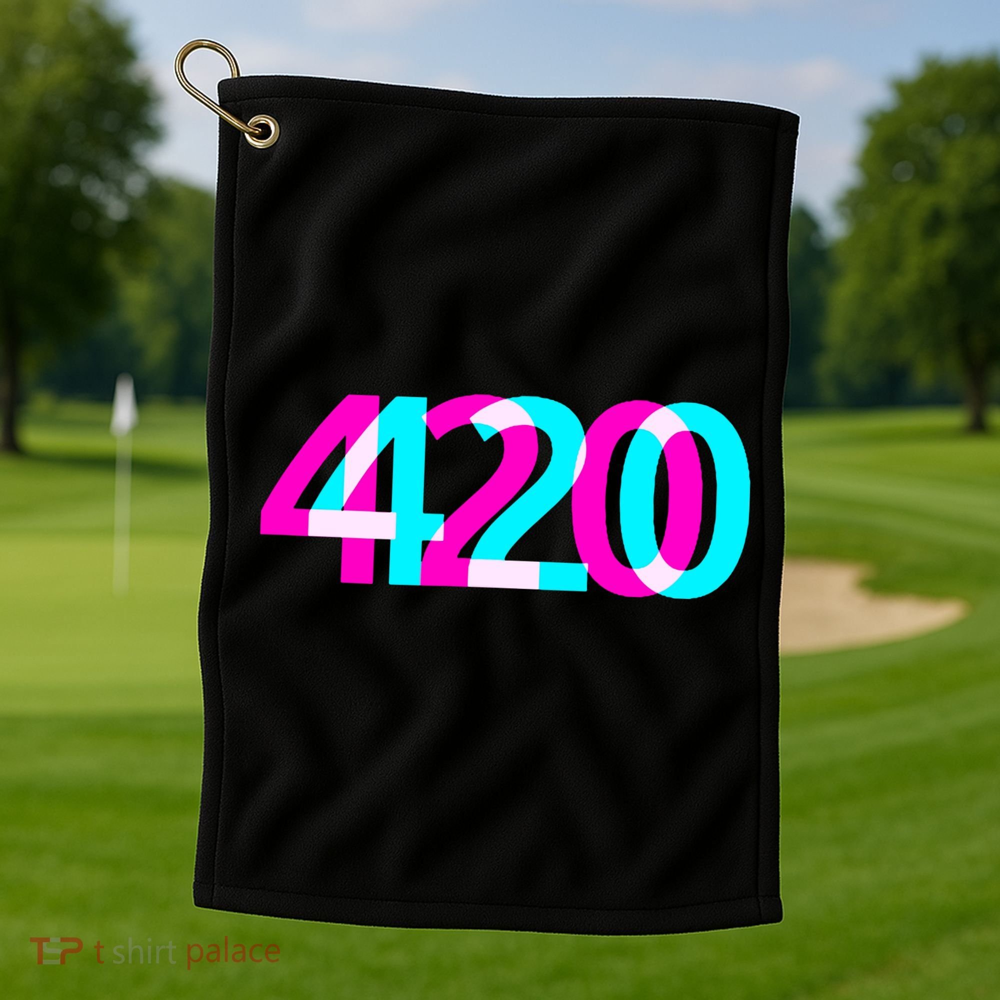 420 Stoner Weed Cannabis Marijuana Kush Joint Golf Towel