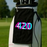 420 Stoner Weed Cannabis Marijuana Kush Joint Golf Towel thumb 2