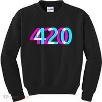 420 Stoner Weed Cannabis Marijuana Kush Joint Kids Sweatshirt thumb 0