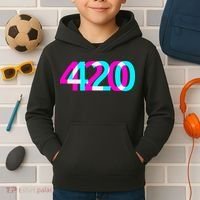 420 Stoner Weed Cannabis Marijuana Kush Joint Kids Hoodie thumb 2