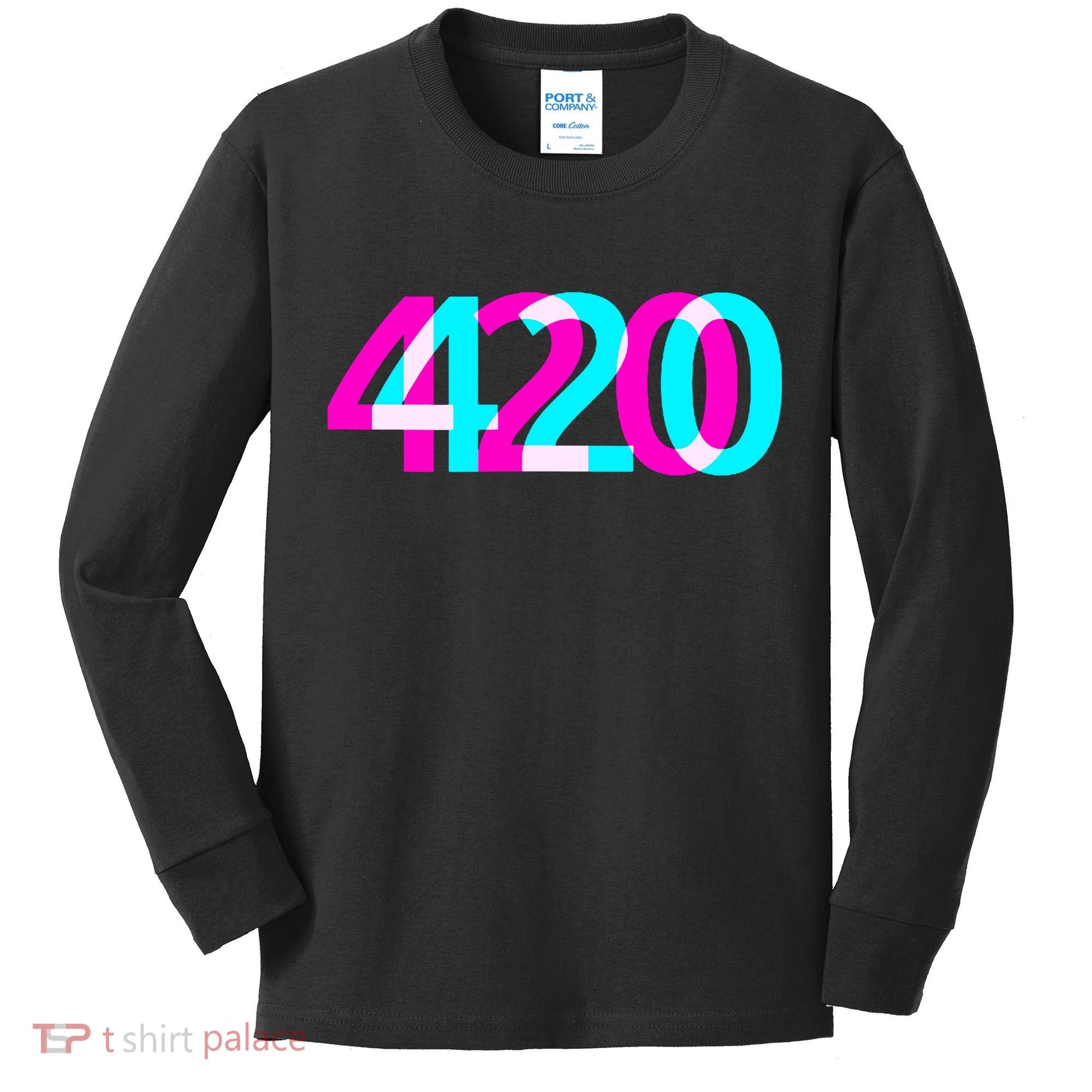 420 Stoner Weed Cannabis Marijuana Kush Joint Kids Long Sleeve Shirt