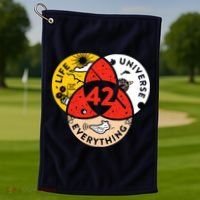 42 The Answer To Life The Universe And Everything Golf Towel thumb 1