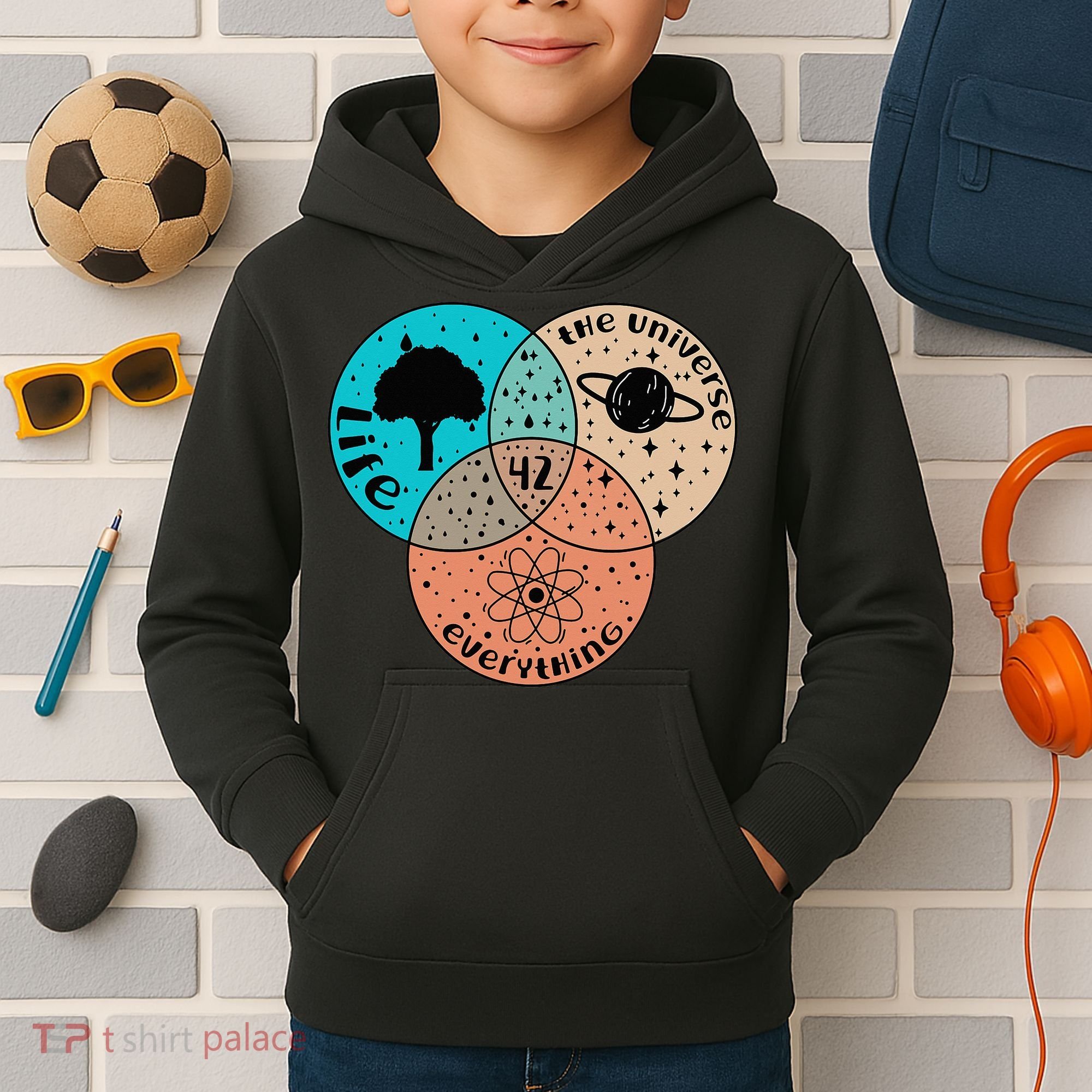 42 The Answer To Life Universe And Everything Astronomer Kids Hoodie