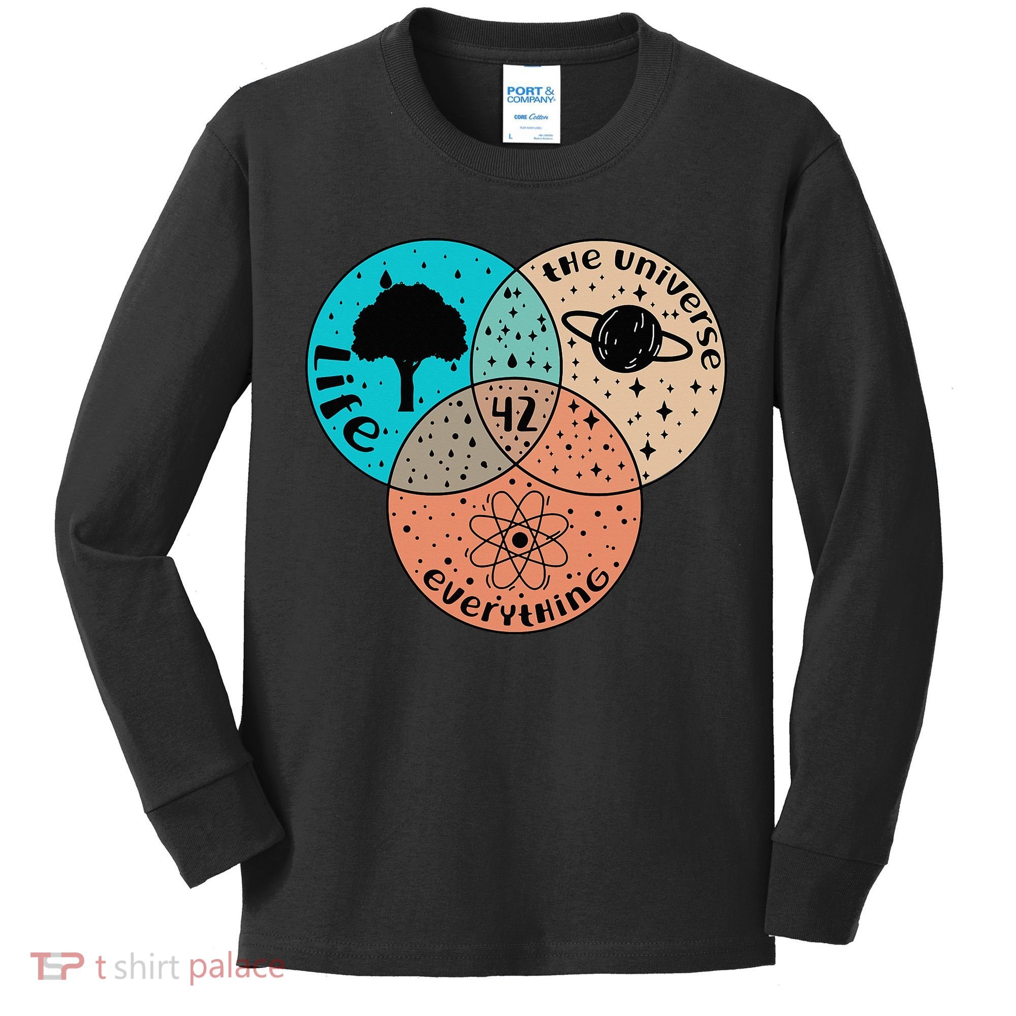 42 The Answer To Life Universe And Everything Astronomer Kids Long Sleeve Shirt