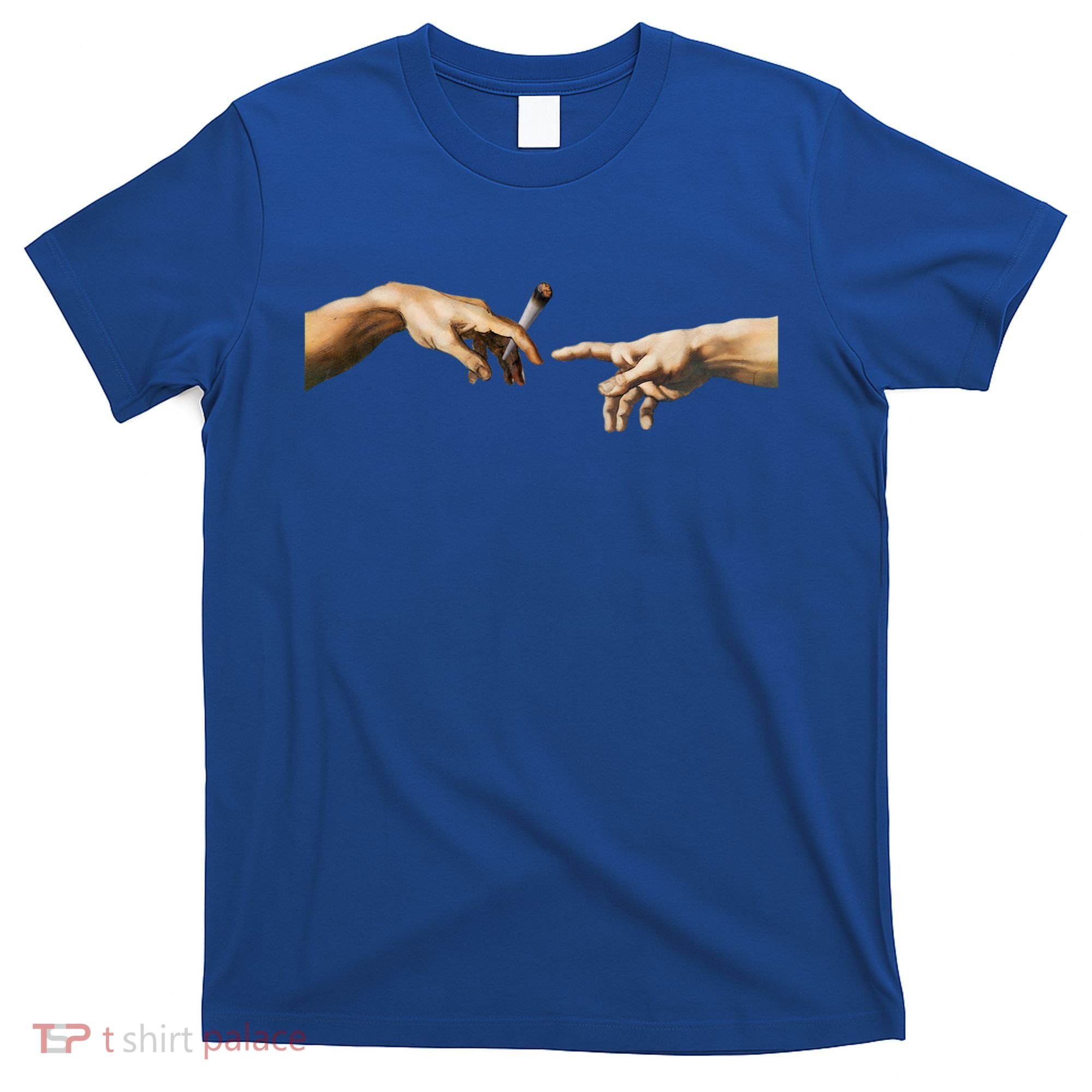 420 The Creation Of Adam Michelangelo Weed Joint Vintage Meaningful Gift T-Shirt