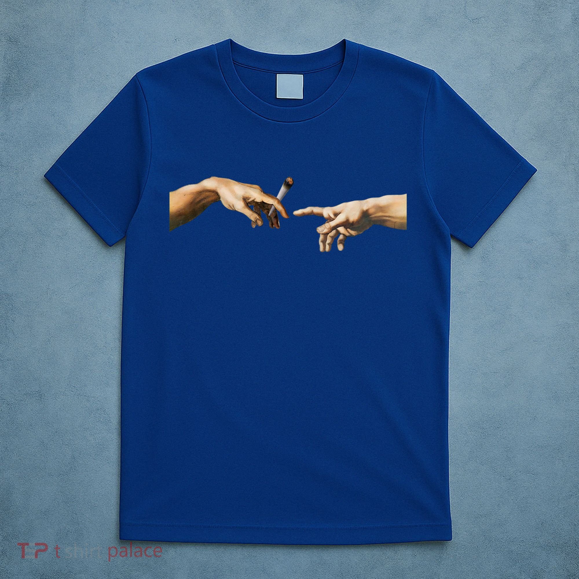 420 The Creation Of Adam Michelangelo Weed Joint Vintage Meaningful Gift T-Shirt