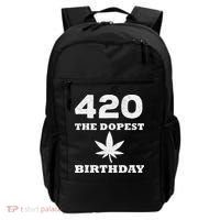 420 The Dopest Birthday Funny Marijuana Smoker Backpack thumb 0