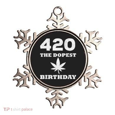 420 The Dopest Birthday Funny Marijuana Smoker Ornament