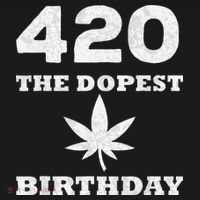 420 The Dopest Birthday Funny Marijuana Smoker Ornament thumb 1