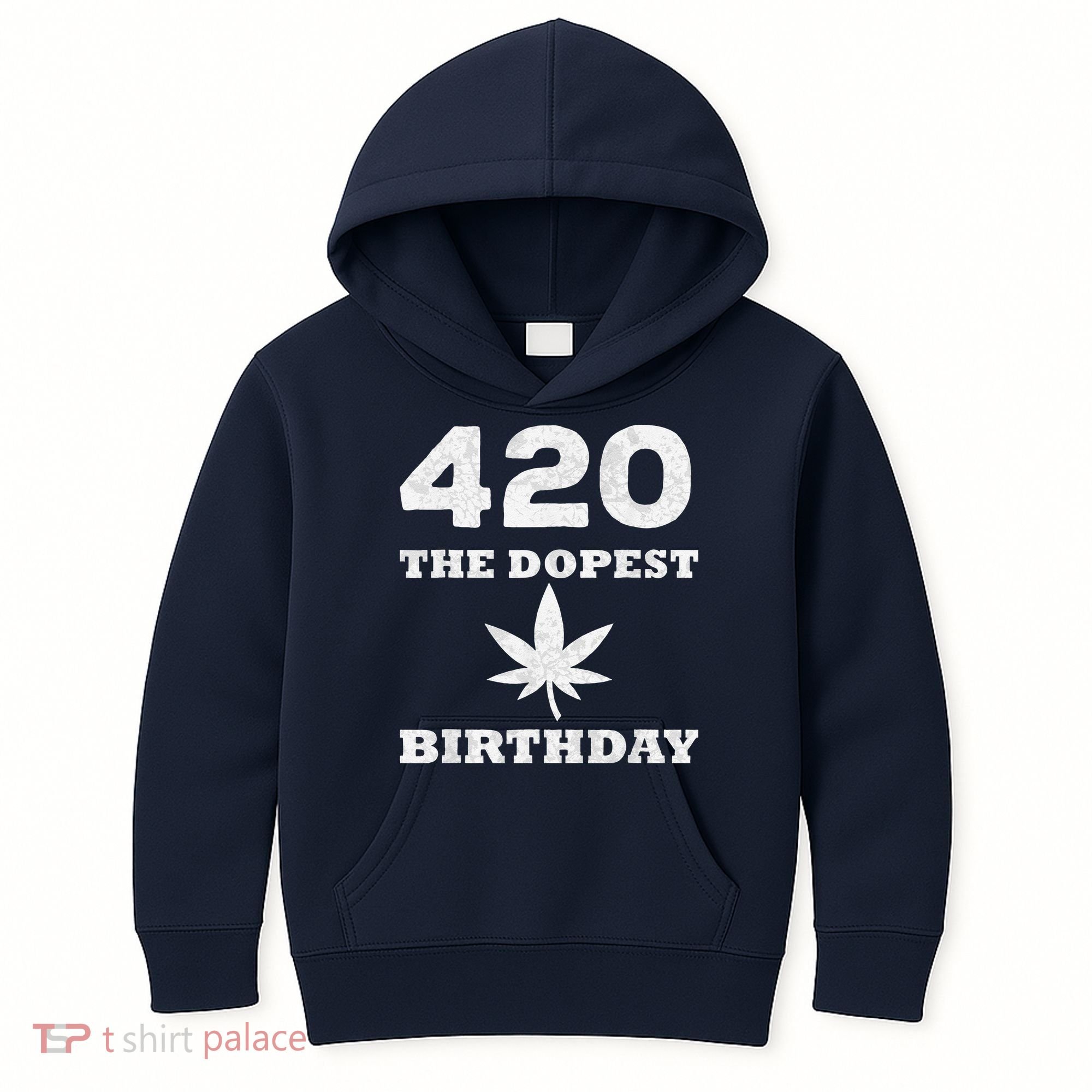420 The Dopest Birthday Funny Marijuana Smoker Kids Hoodie