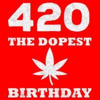 420 The Dopest Birthday Funny Marijuana Smoker Santa Hat thumb 1