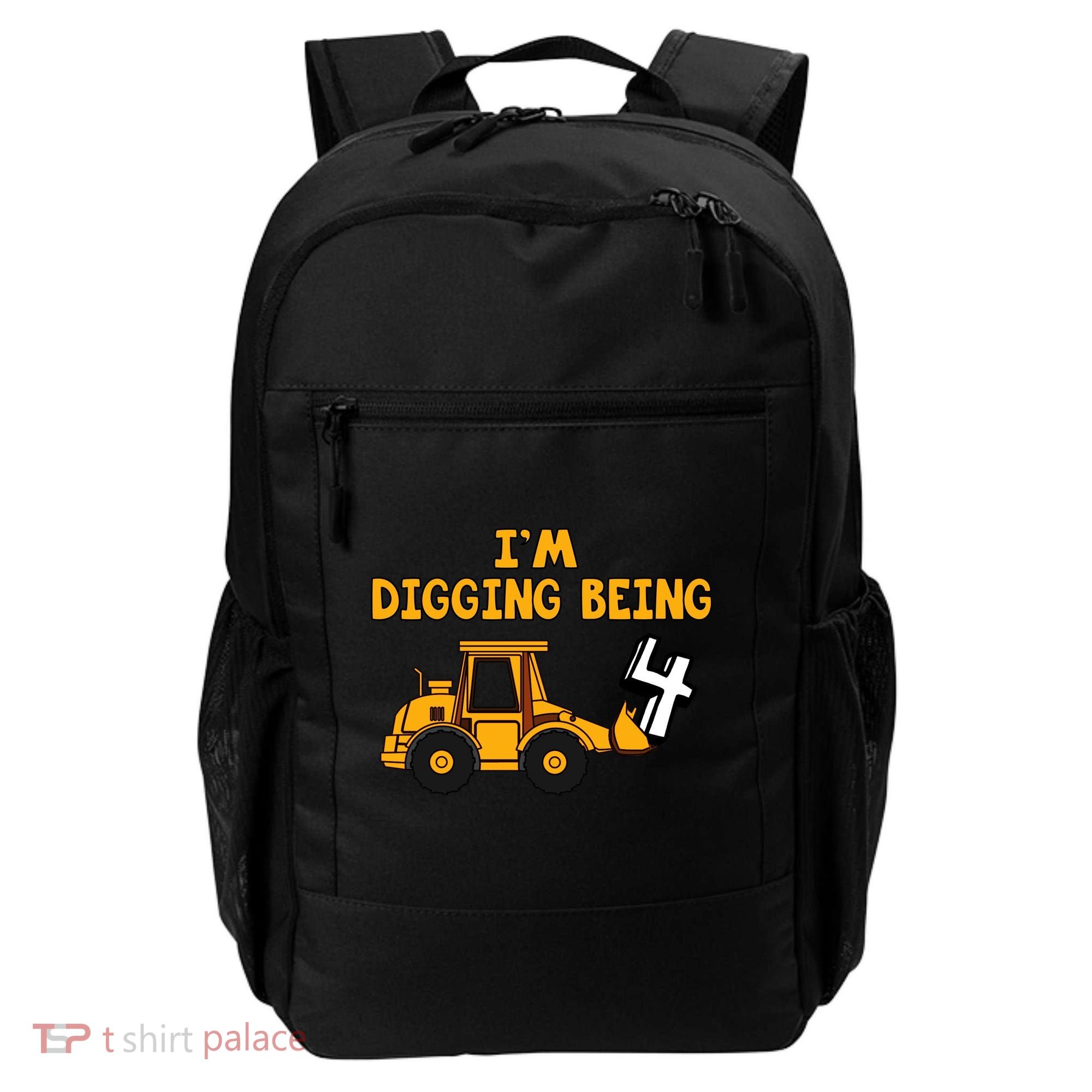 4th Birthday I'm Digging Being Four Backpack