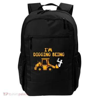 4th Birthday I'm Digging Being Four Backpack