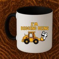 4th Birthday I'm Digging Being Four Coffee Mug thumb 2