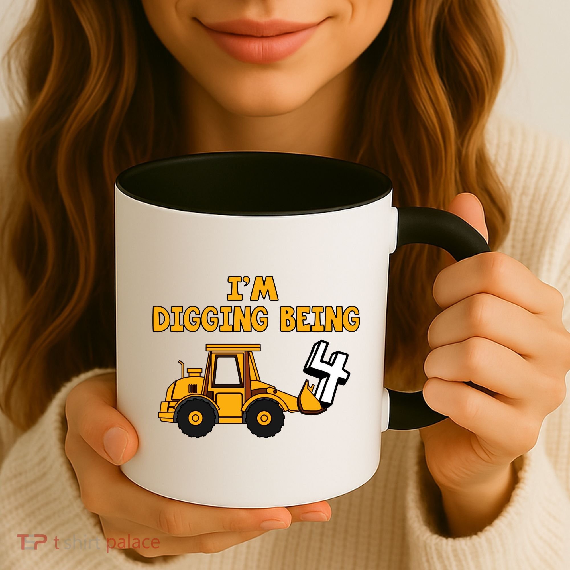 4th Birthday I'm Digging Being Four Coffee Mug