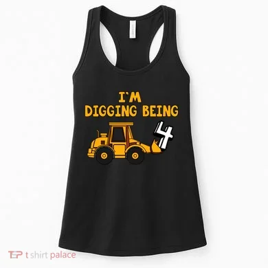 4th Birthday I'm Digging Being Four Women's Tank Top