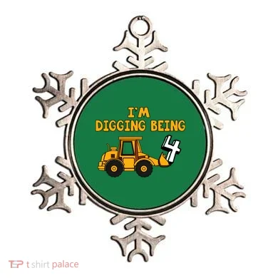 4th Birthday I'm Digging Being Four Ornament