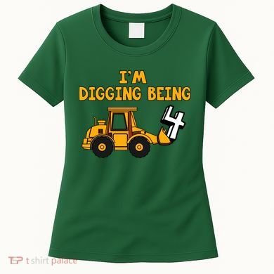 4th Birthday I'm Digging Being Four Women's T-Shirt
