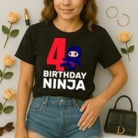 4th Birthday Ninja  Comfort Colors Boxy T-Shirt thumb 2